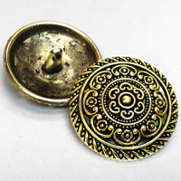M-031-Antique Gold Metal Fashion Button